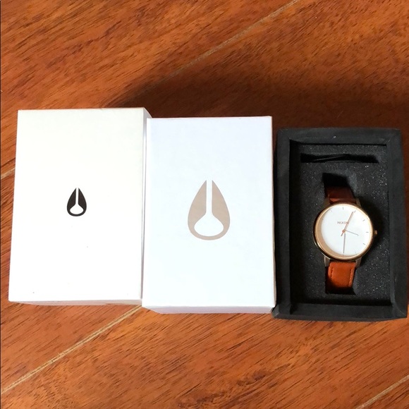 Nixon Accessories - Nixon Kensington Leather Rose Gold/White Watch